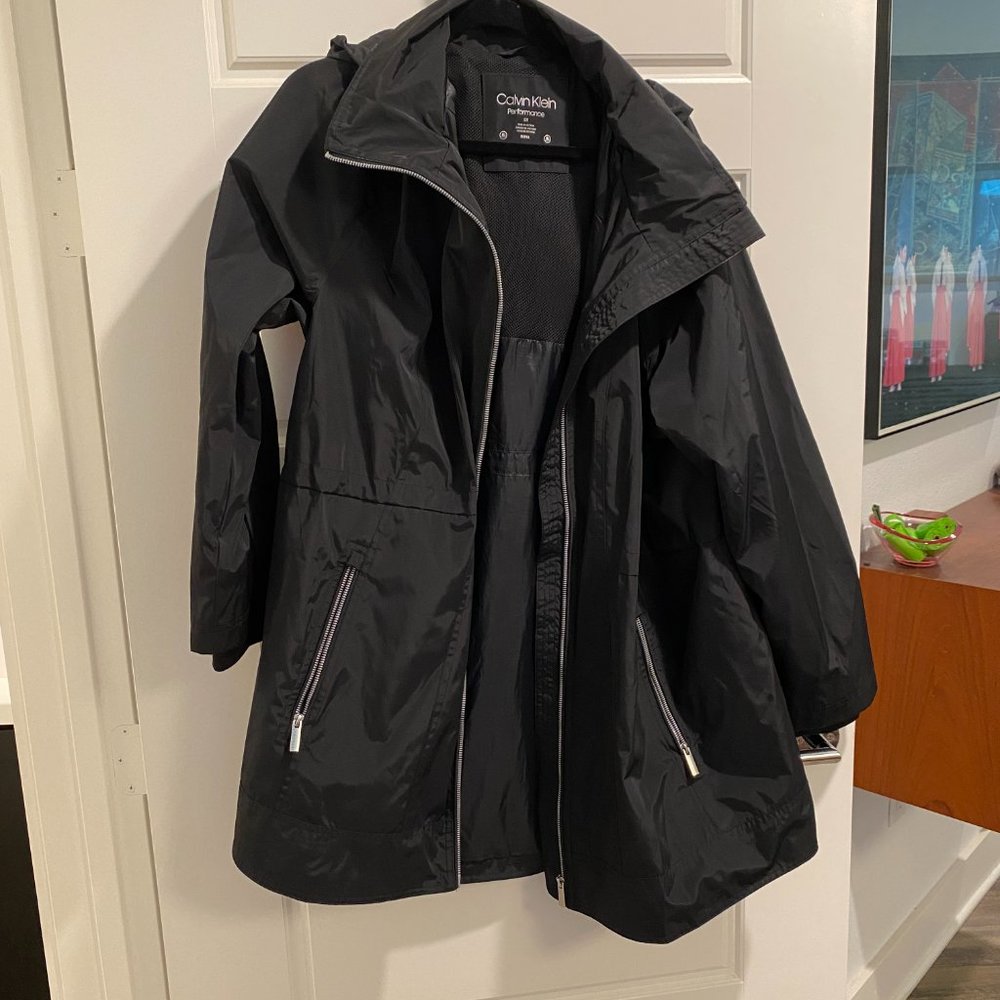 Calvin Klein Rain Jacket with Hidden Hood